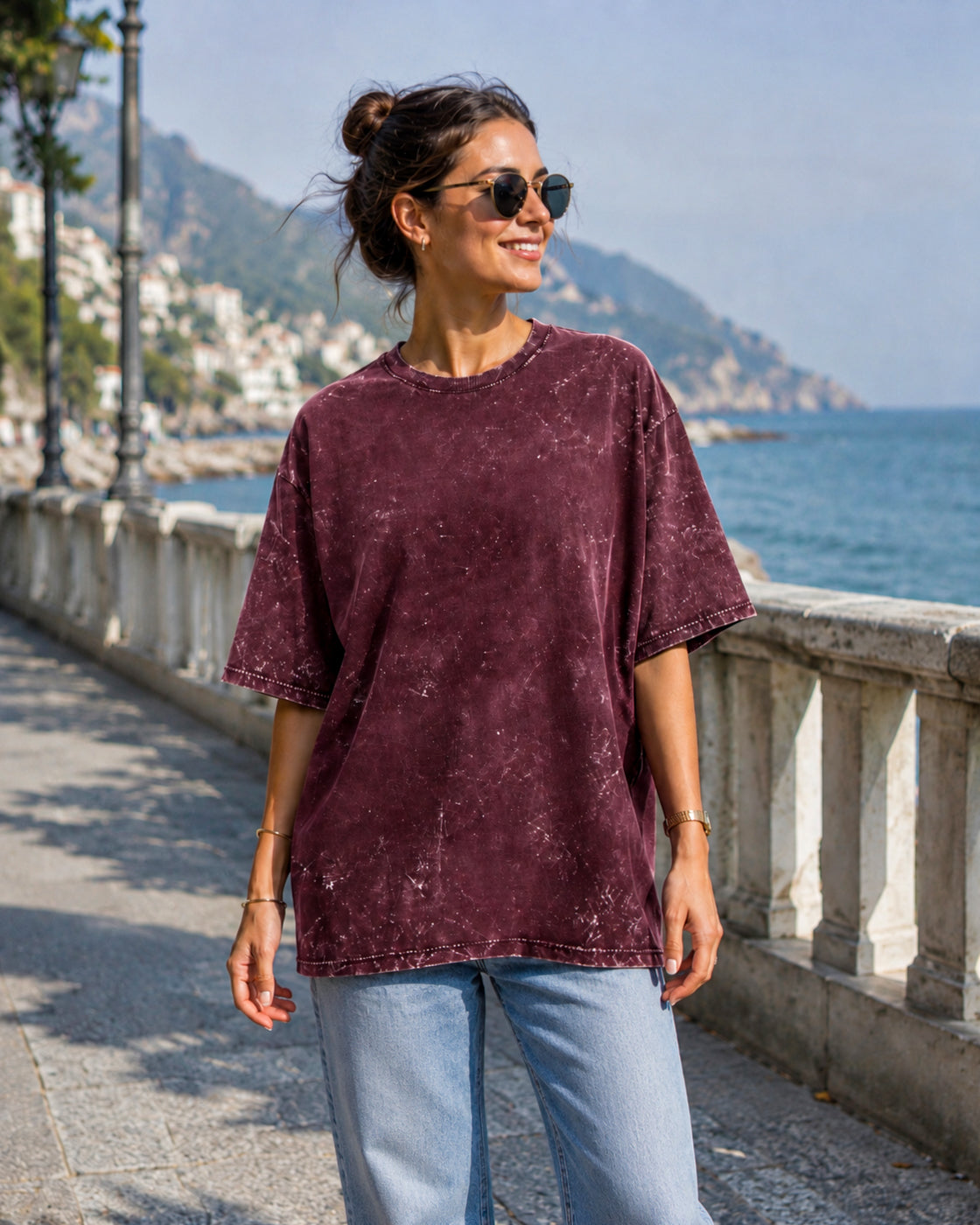Plain Acid Wash Oversized T-shirts