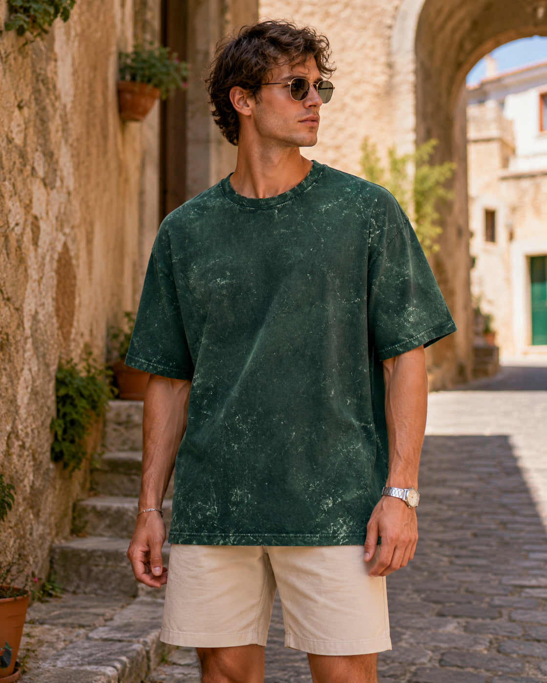 Plain Acid Wash Oversized T-shirts