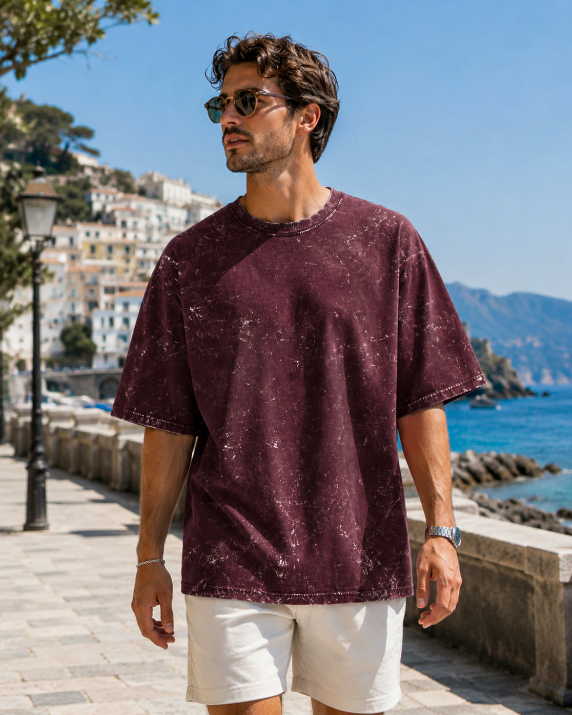 Plain Acid Wash Oversized T-shirts