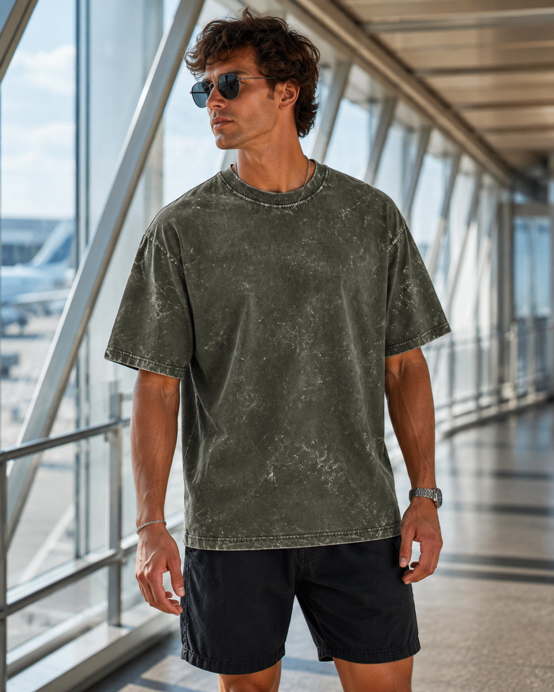 Plain Acid Wash Oversized T-shirts