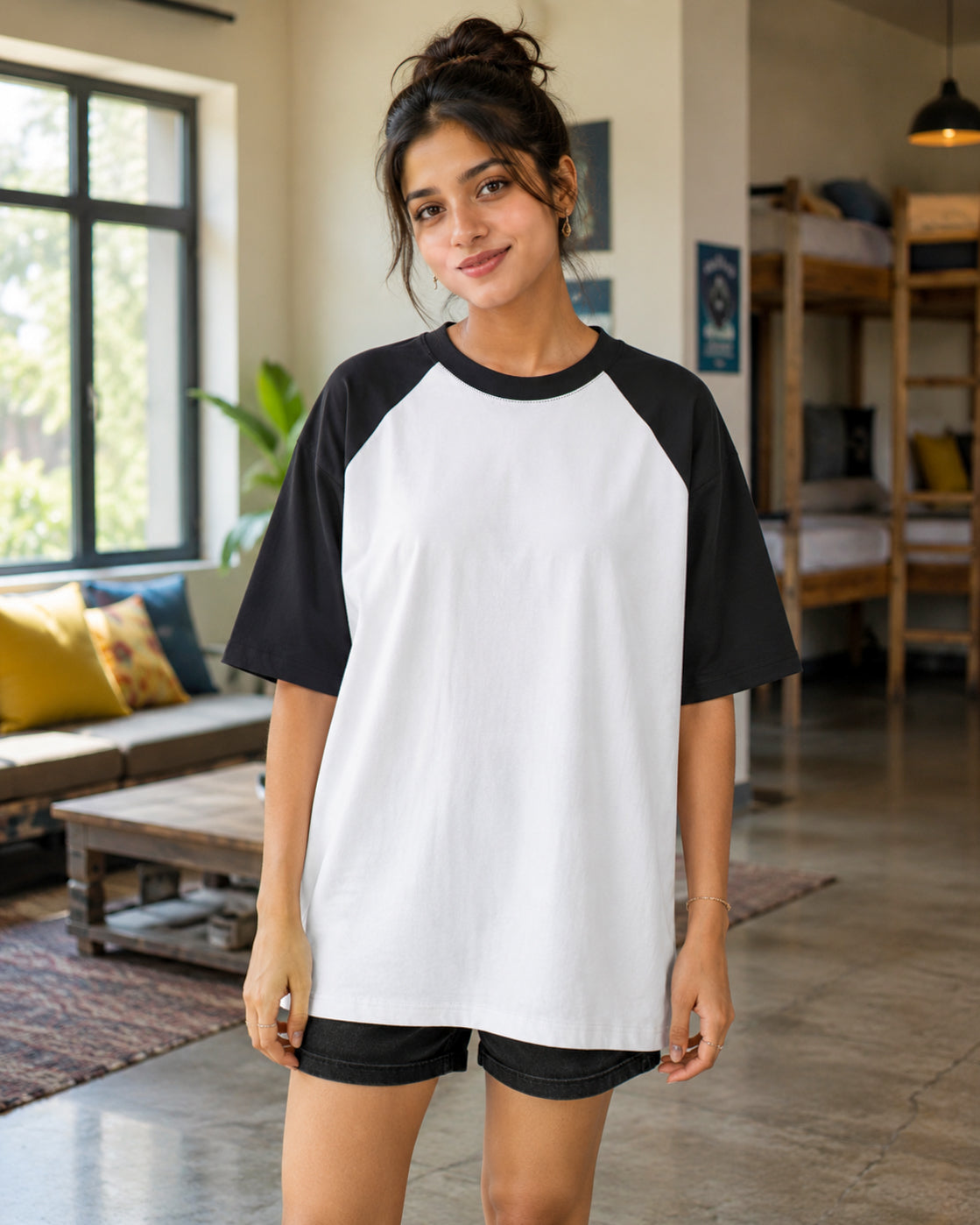 Plain Oversized Raglan T-shirt