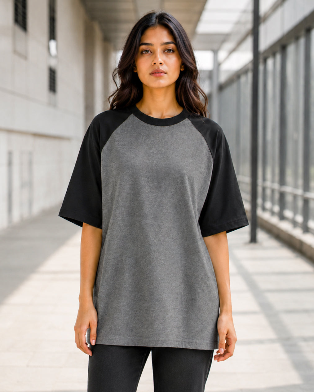 Plain Oversized Raglan T-shirt