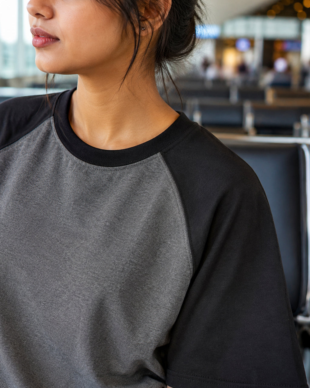 Plain Oversized Raglan T-shirt