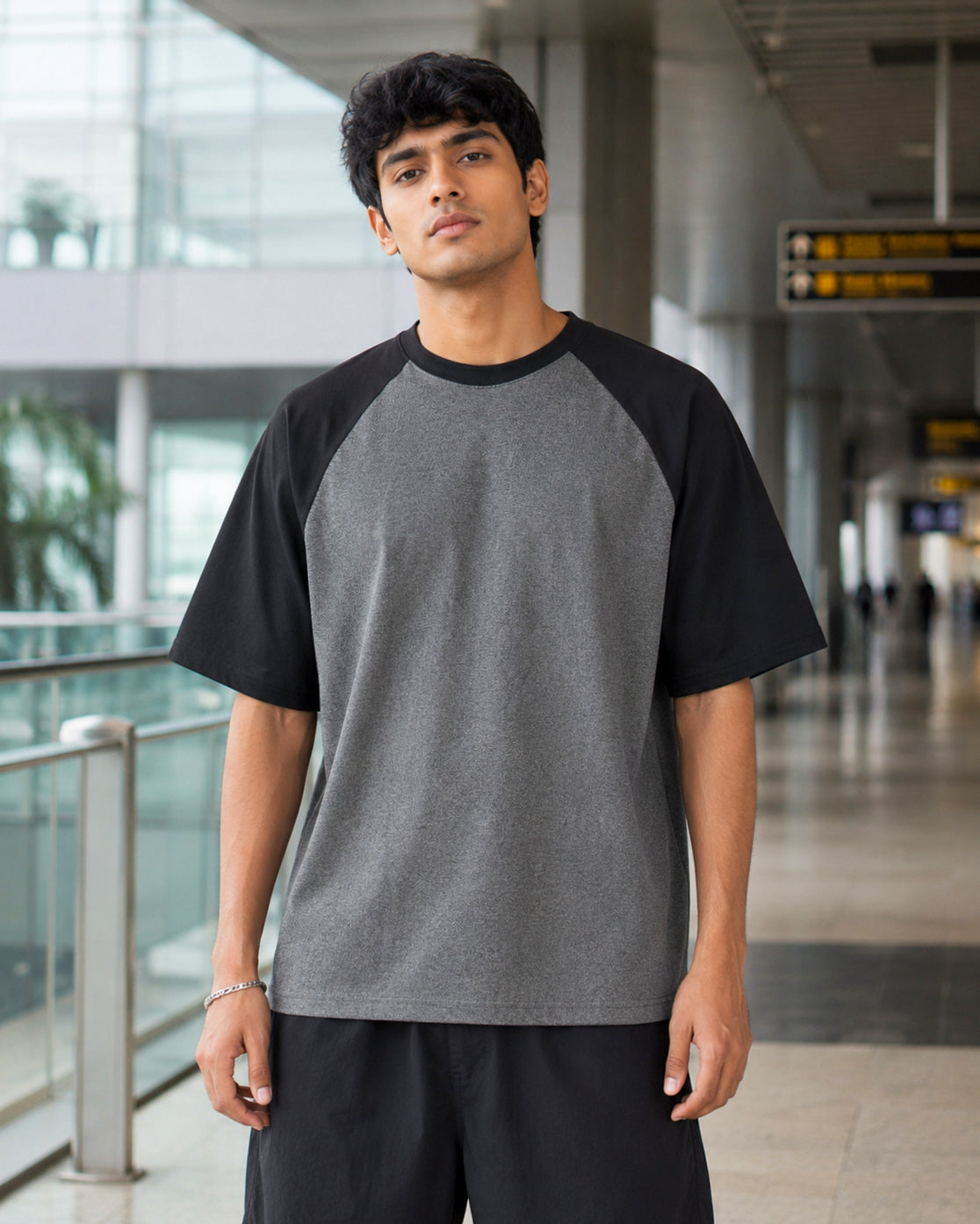 Plain Oversized Raglan T-shirt