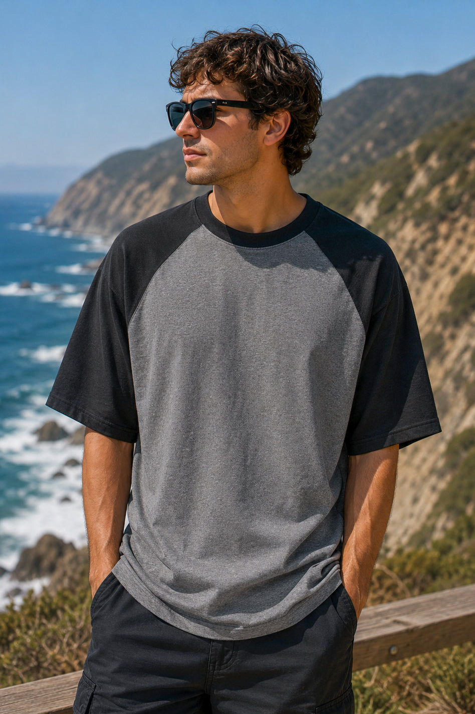 Plain Oversized Raglan T-shirt