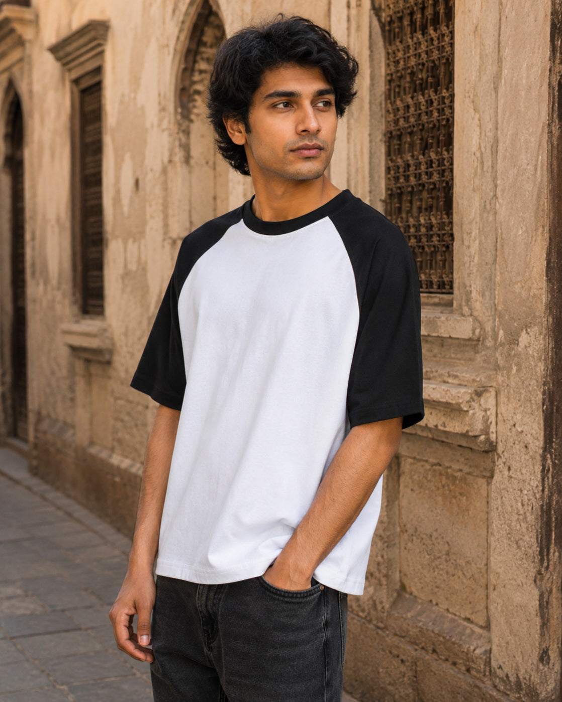Plain Oversized Raglan T-shirt