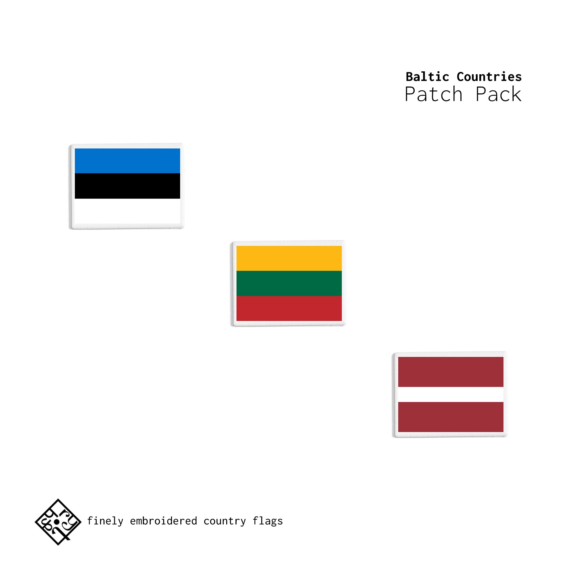 Baltic Patch - Pack of 3 Flag Patches