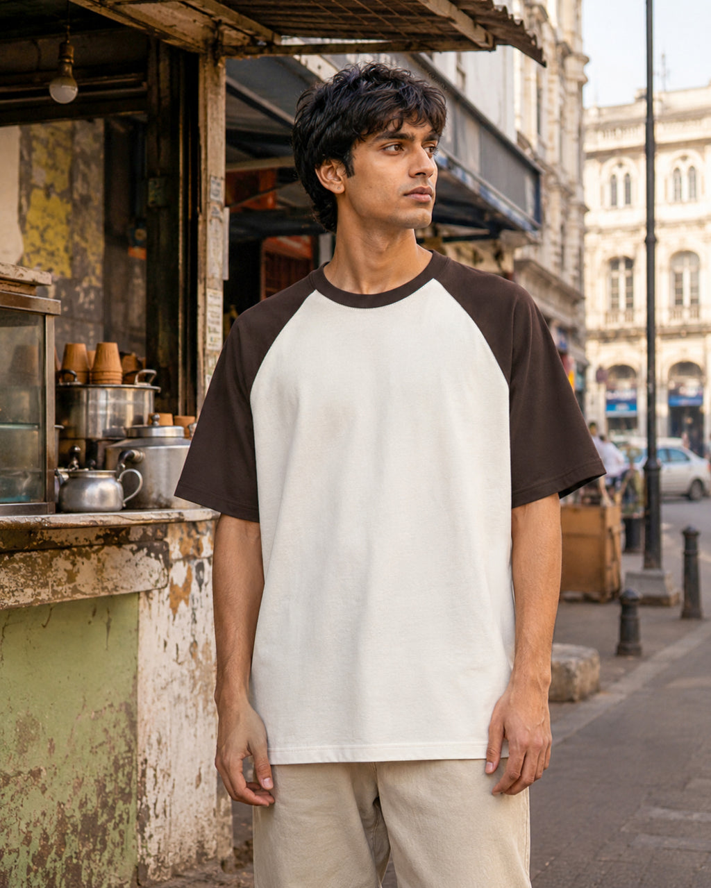 Plain Oversized Raglan T-shirt