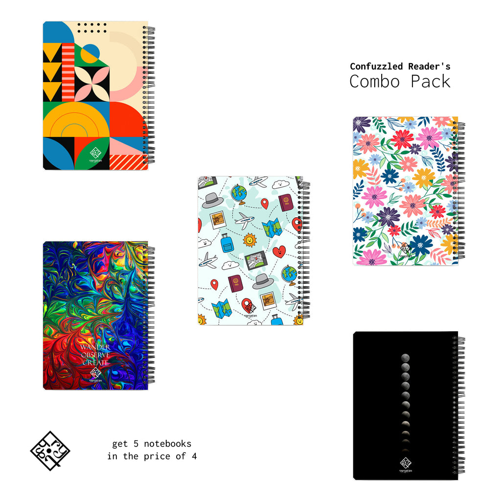 Confuzzled Reader's Notebooks - Pack of 5