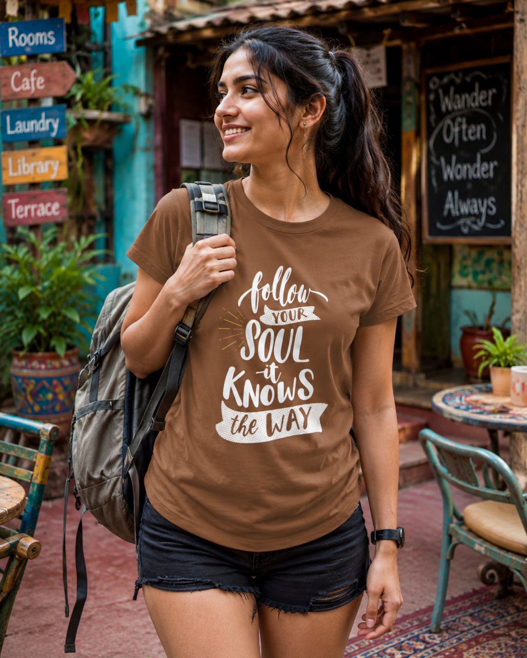 Follow Your Soul It Knows The Way Quote T-shirt for Women