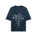 Global Grid Explorer Acid Wash Oversized T-shirt