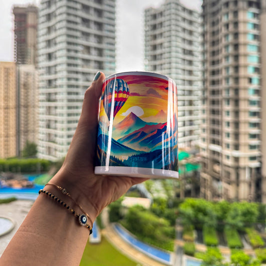 Hot Air Balloon Sunset Mug