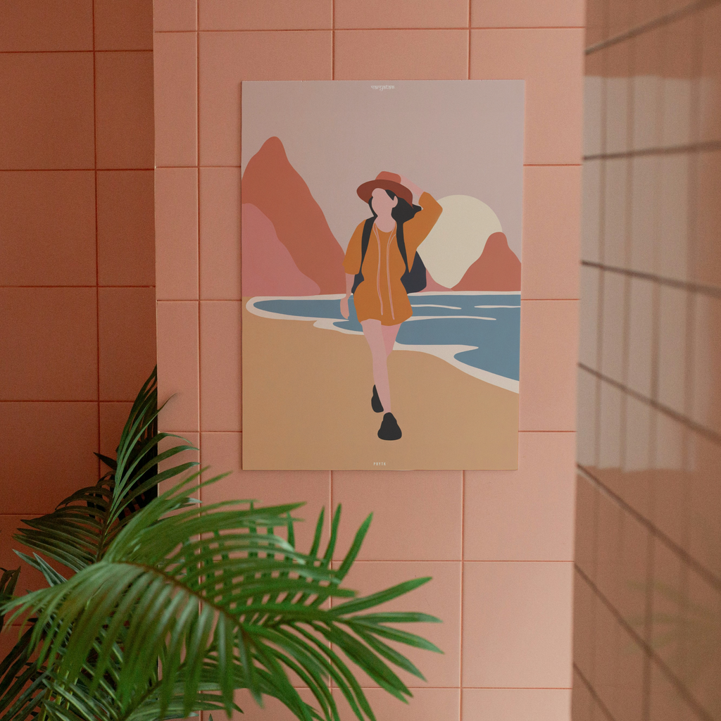Beach Walker Poster