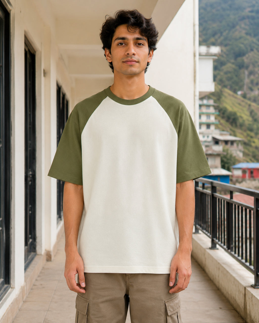 Plain Oversized Raglan T-shirt
