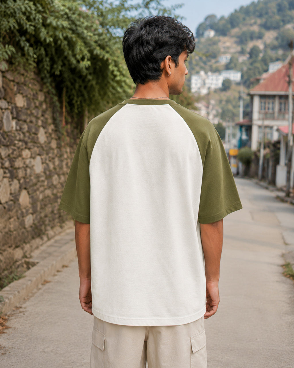 Plain Oversized Raglan T-shirt