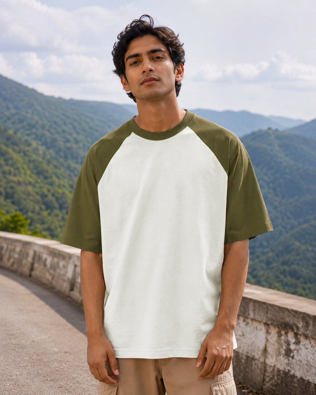Plain Oversized Raglan T-shirt