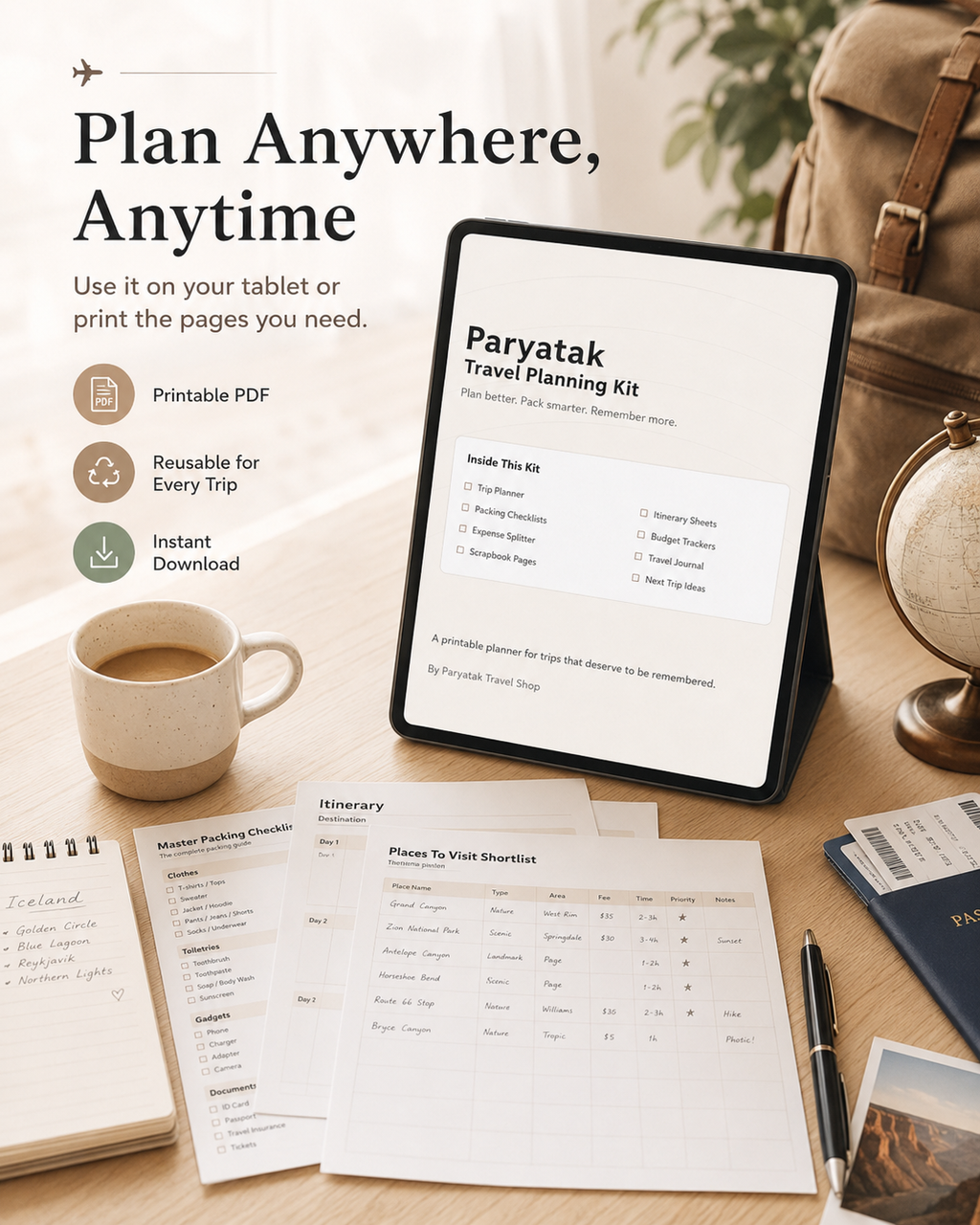 Paryatak Travel Planning Kit