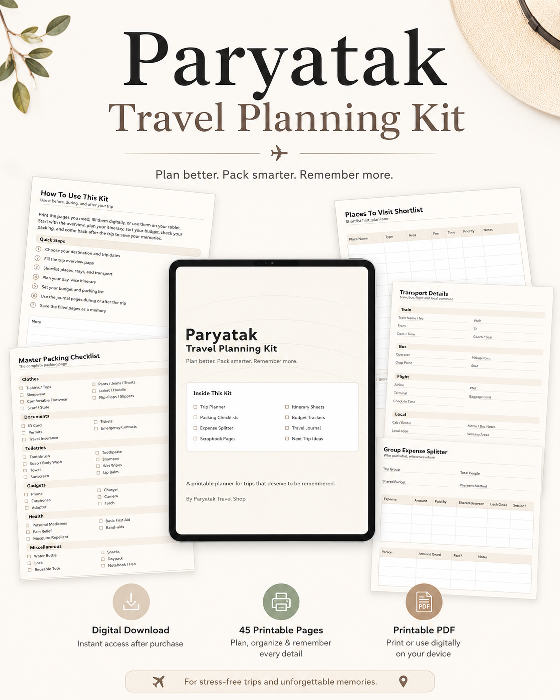 Paryatak Travel Planning Kit