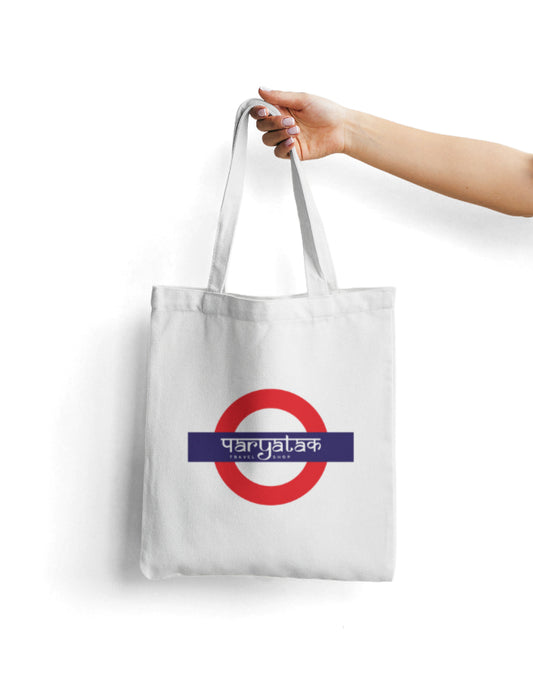 Paryatak Travel Shop Rail Sign Tote Bag