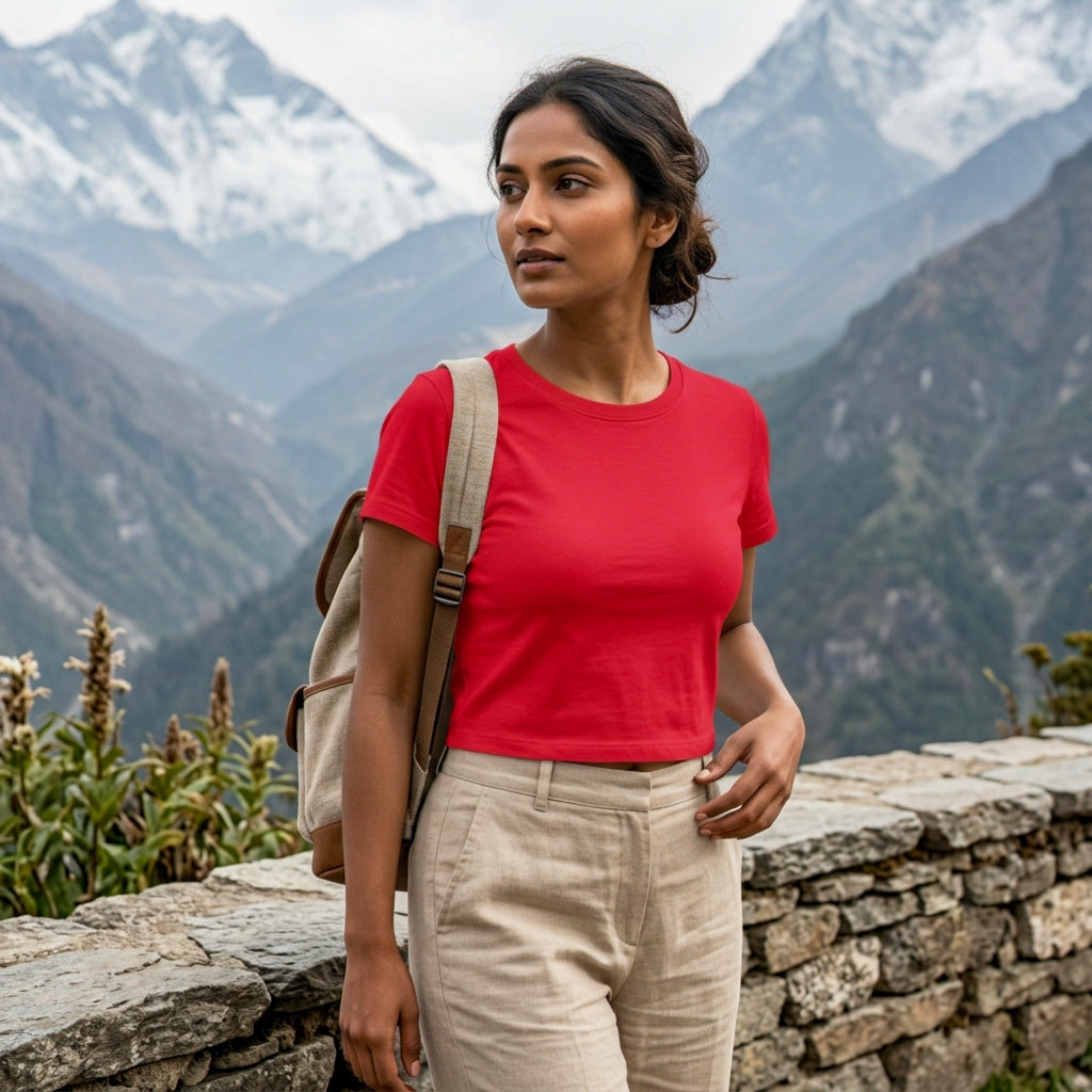 Plain Red Crop Top