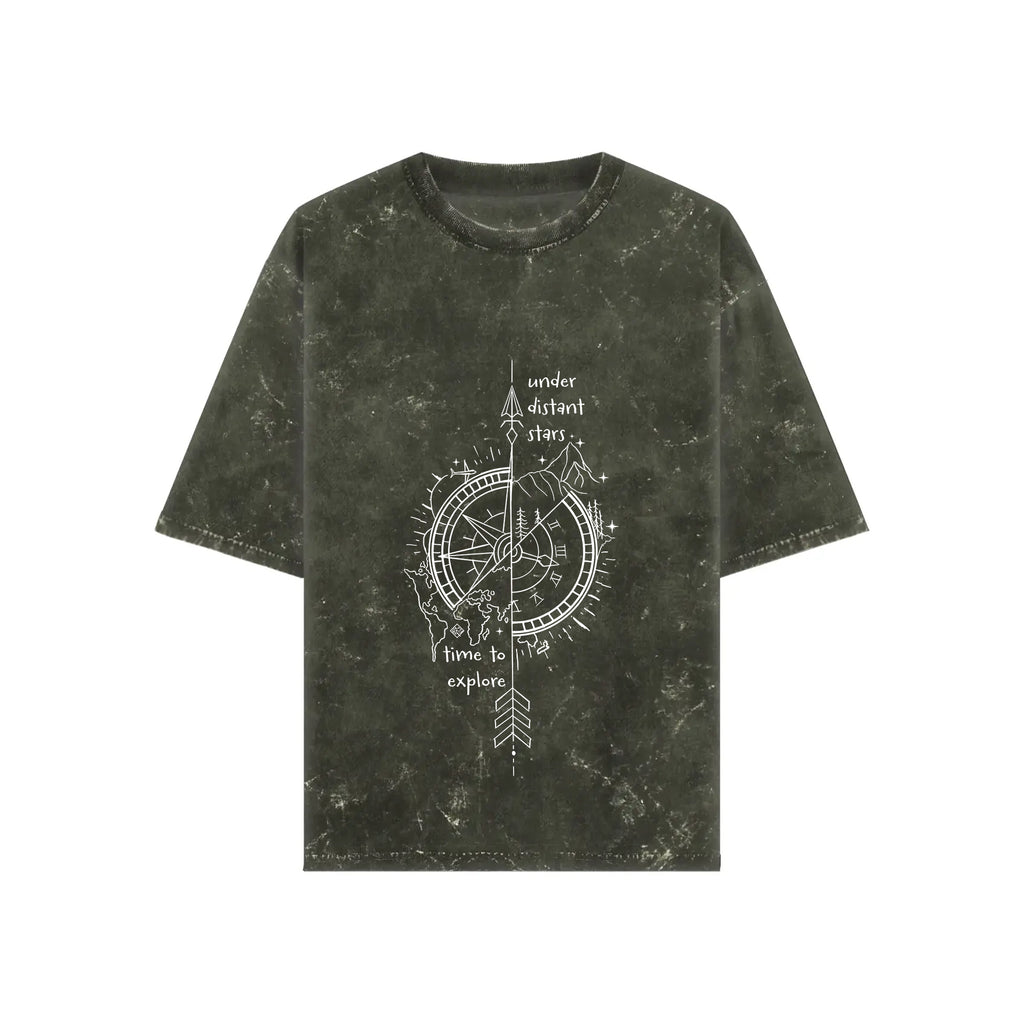 Stellar Expedition Acid Wash Oversized T-shirt