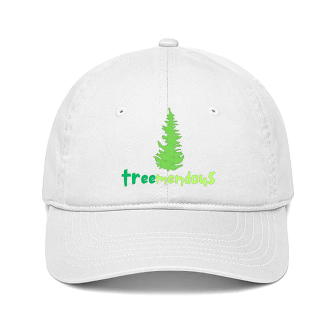 White cap with green tree logo and 'treemendous' text.