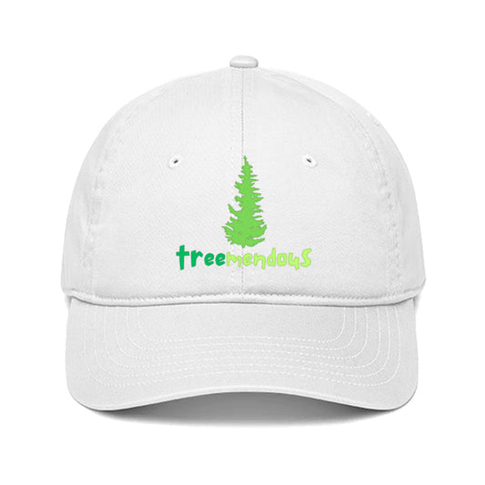 White cap with green tree logo and 'treemendous' text.