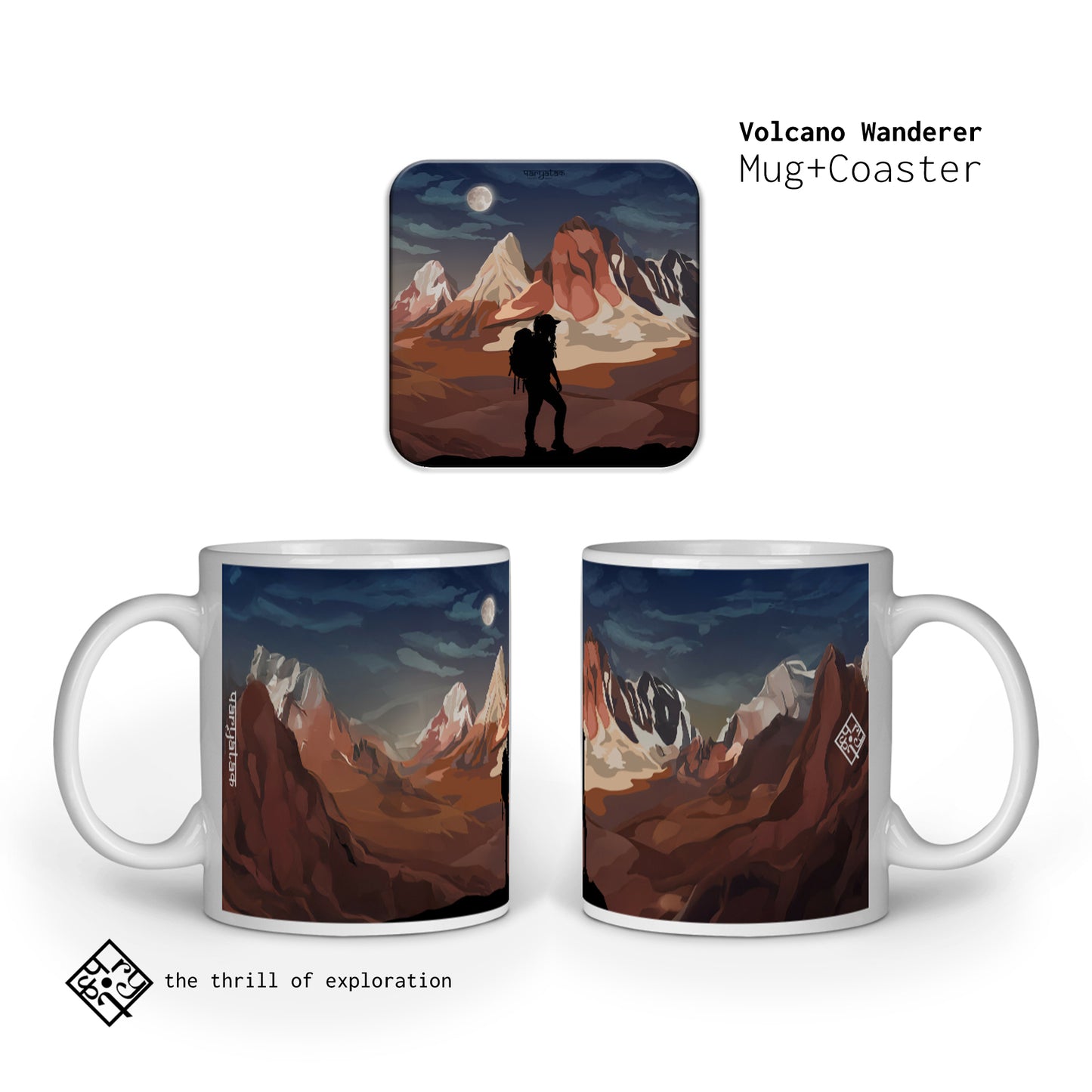 Volcano Wanderer Mug + Coaster Pack