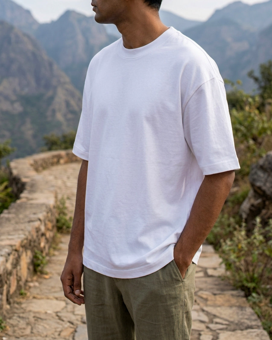 Plain White Premium Oversized T-shirt