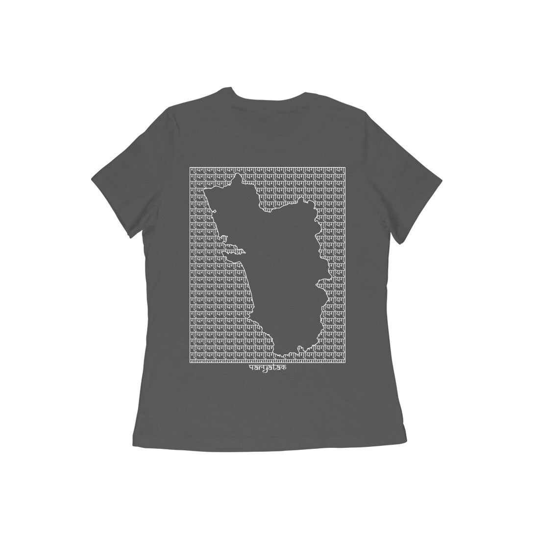 Goa GeoLingo // White Print T-shirt for Women