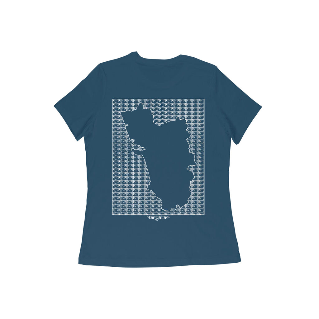 Goa GeoLingo // White Print T-shirt for Women