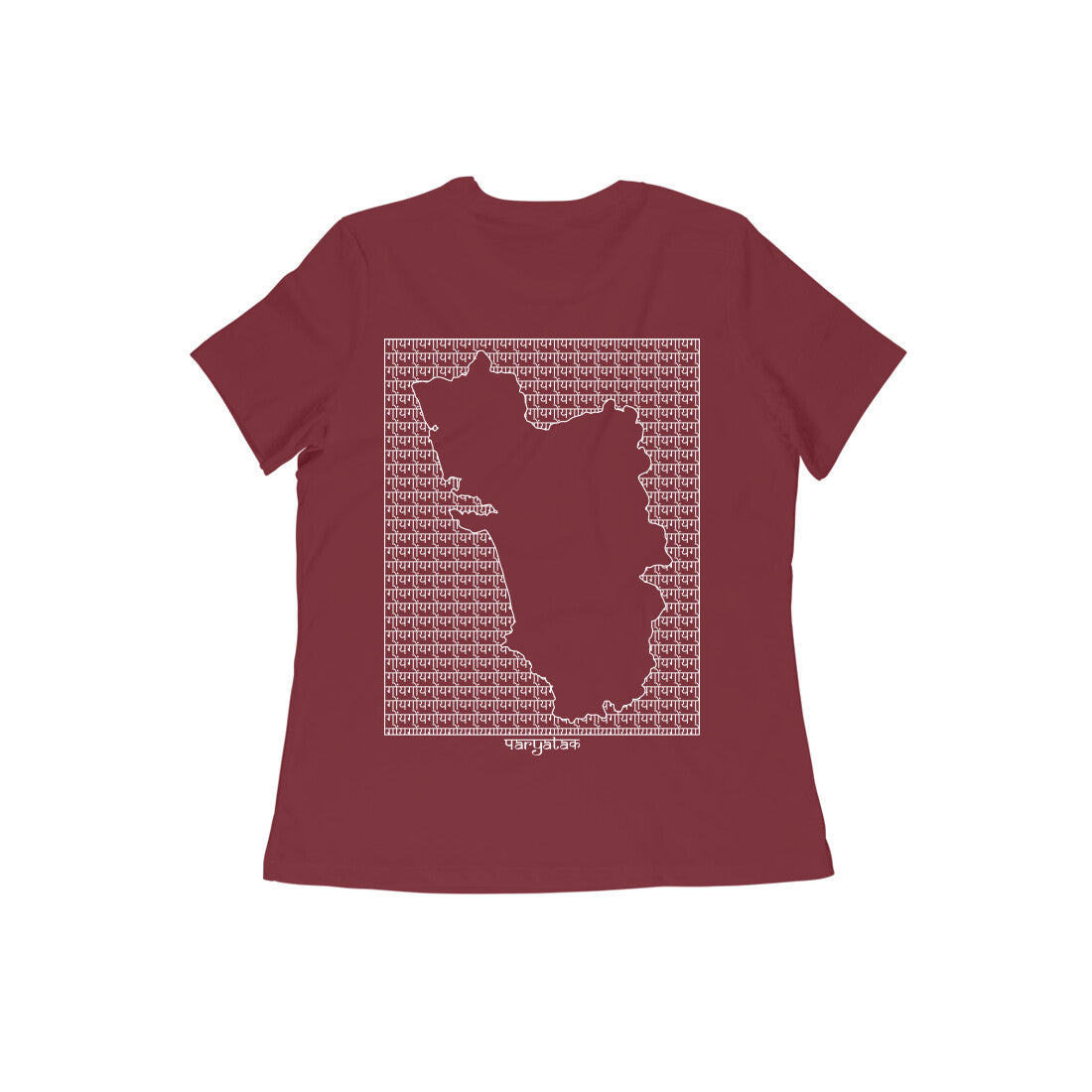 Goa GeoLingo // White Print T-shirt for Women