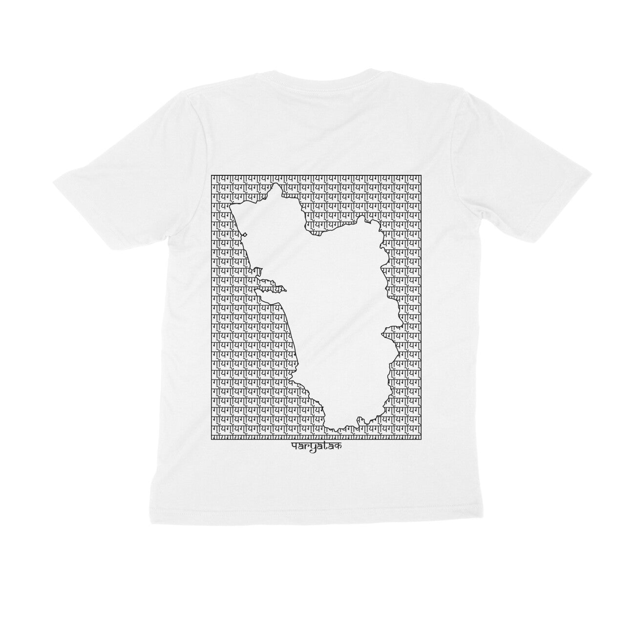Goa GeoLingo // Black Print T-shirt for Men