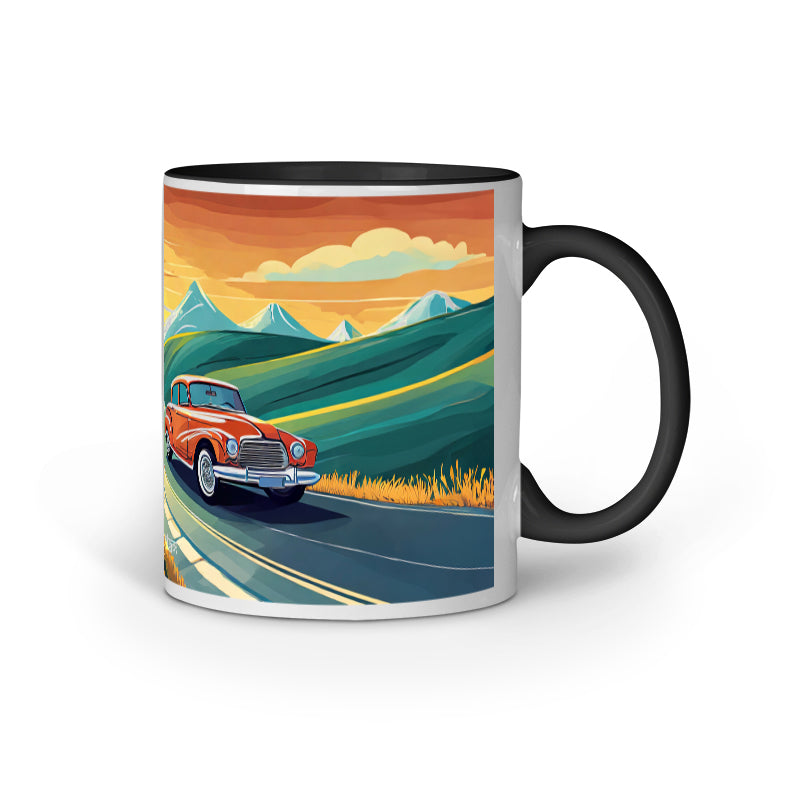 Road Trip with Classic Car Mug