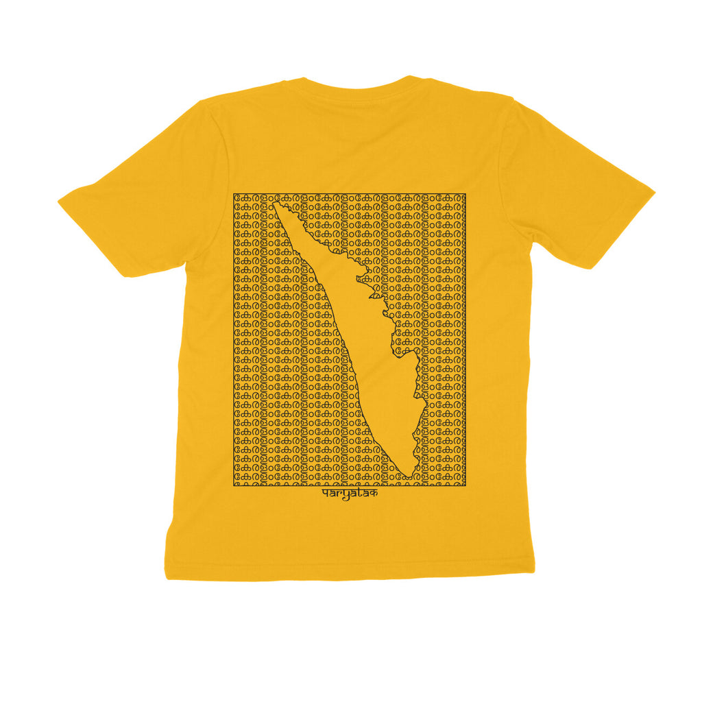 Kerala GeoLingo // Black Print T-shirt for Men