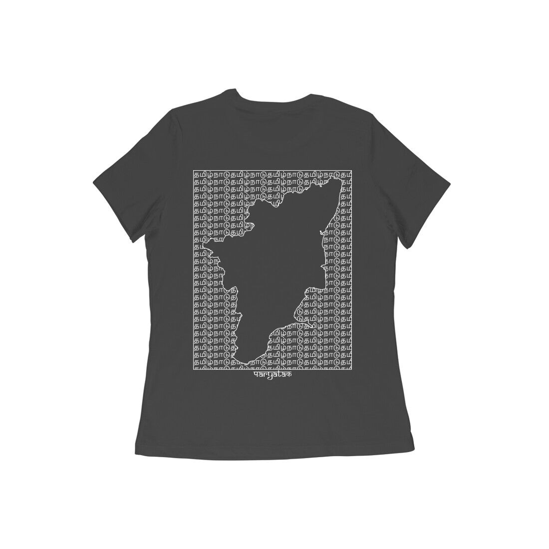 Tamil Nadu GeoLingo // White Print T-shirt for Women