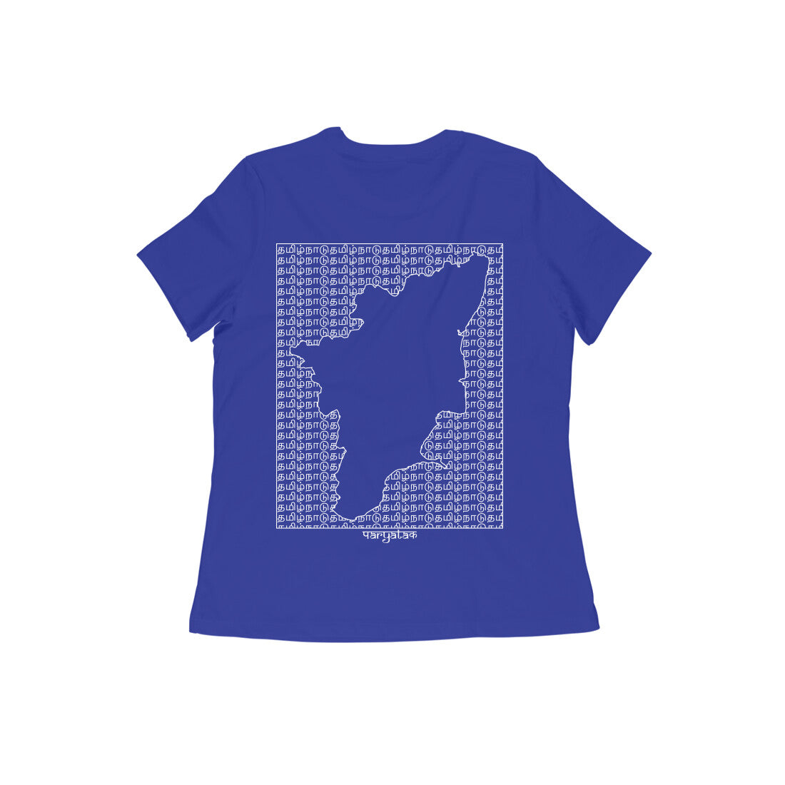 Tamil Nadu GeoLingo // White Print T-shirt for Women