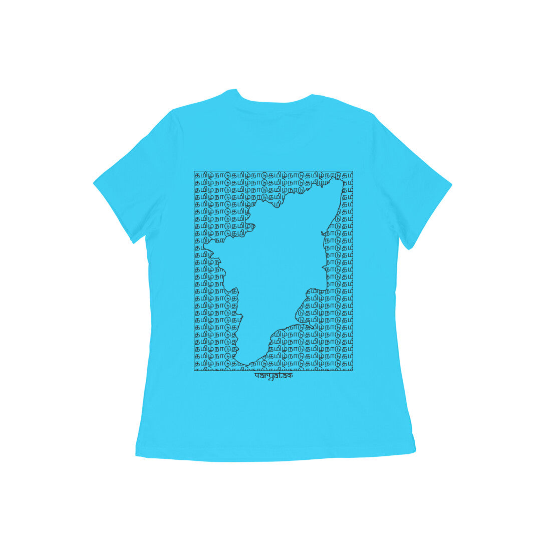 Tamil Nadu GeoLingo // Black Print T-shirt for Women