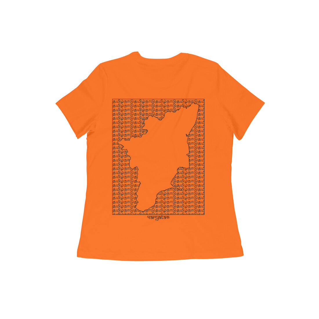 Tamil Nadu GeoLingo // Black Print T-shirt for Women