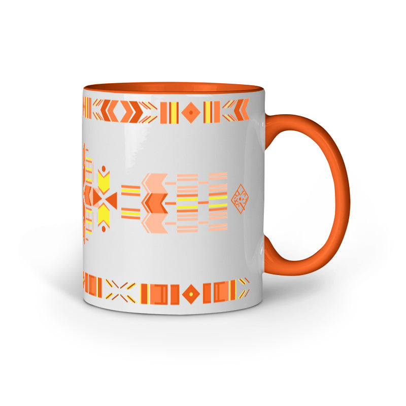 Geometric Orange Mug