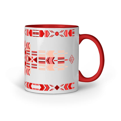 Geometric Red Mug