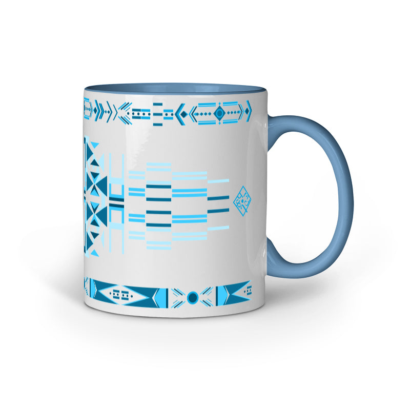 Geometric Blue Mug