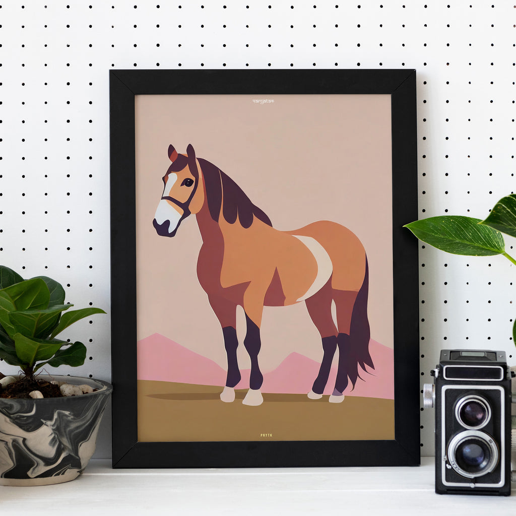 Standing Horse Poster