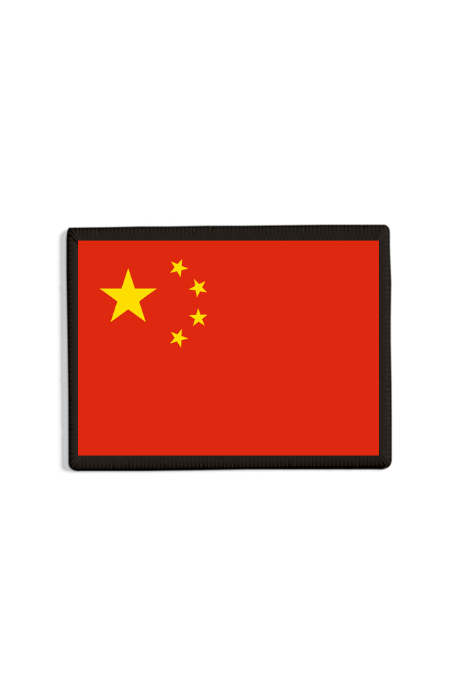 China Flag Patch Black