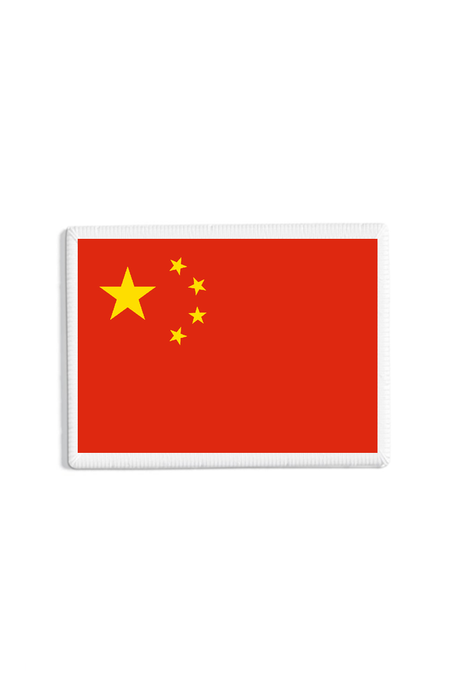 China Flag Patch White