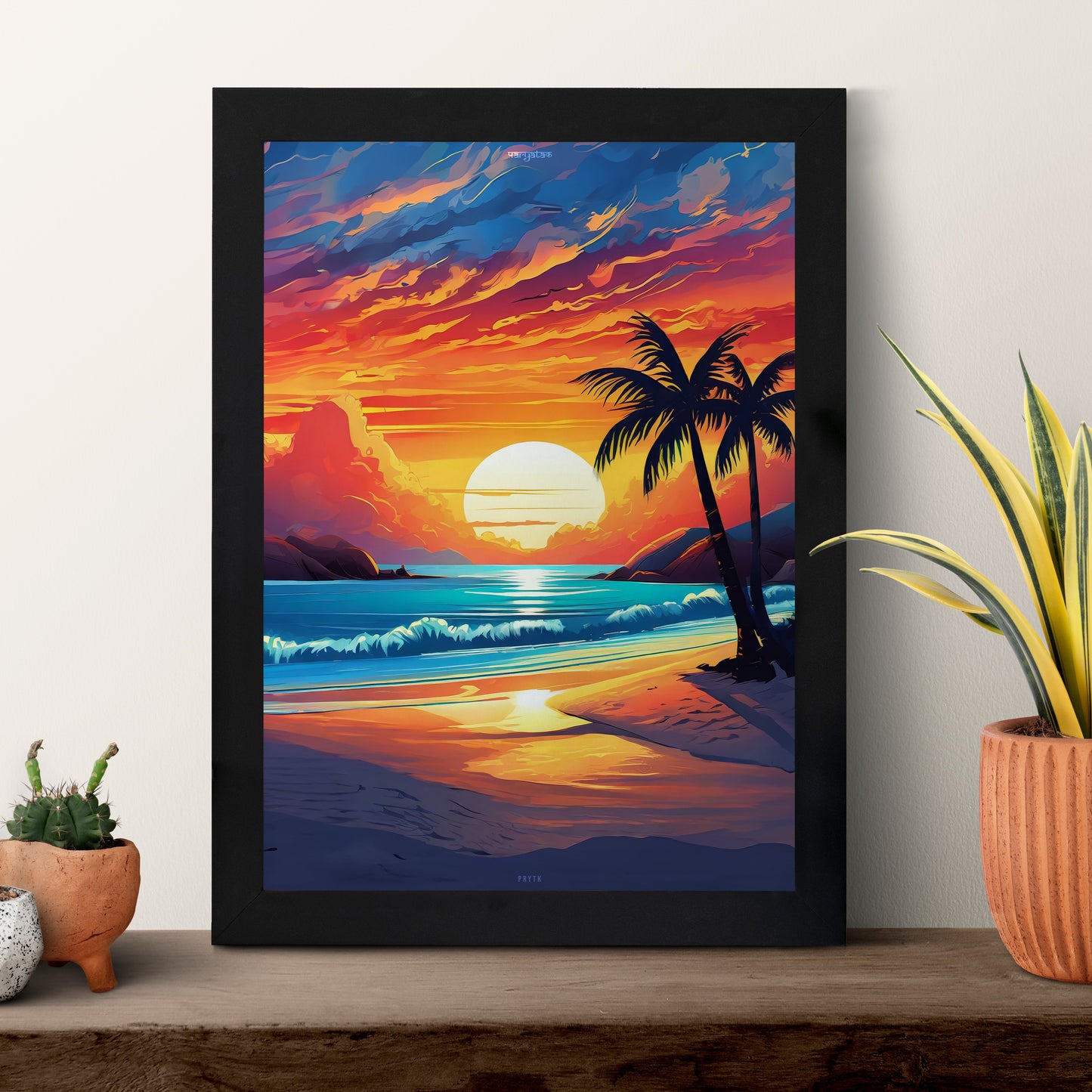 Waves on Beach Poster