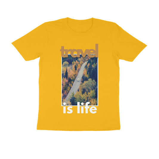 Travel is Life Van Yellow Men's T-shirt