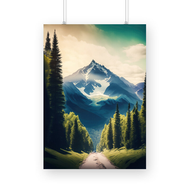 Adventure to the Mountain Awaits Poster