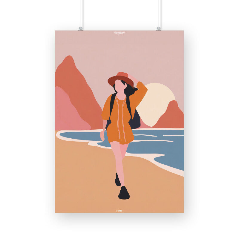 Beach Walker Poster