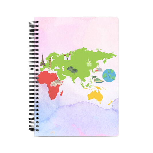 World Travel Map Notebook I